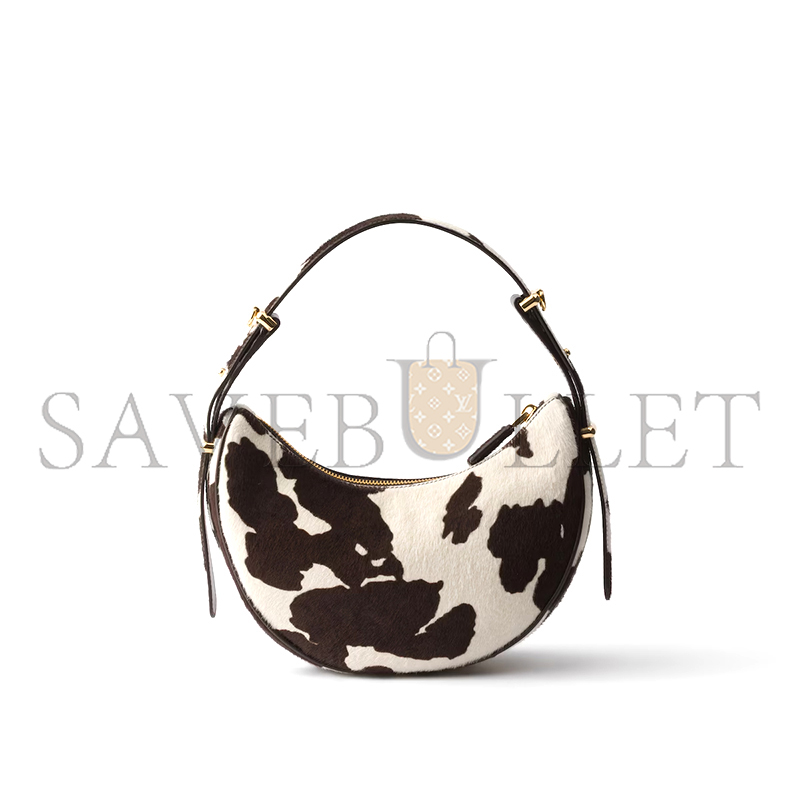 PRADA ARQUÉ PRINTED LEATHER MINI SHOULDER BAG 1BC194 (22.5*18.5*6cm)